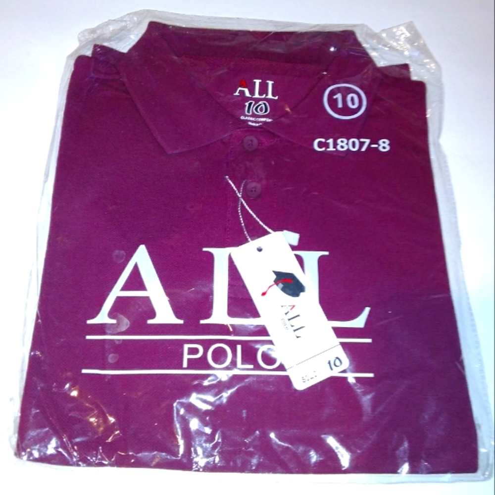 All Ways Apparel Polo Shirt School Essential Burgundy Color